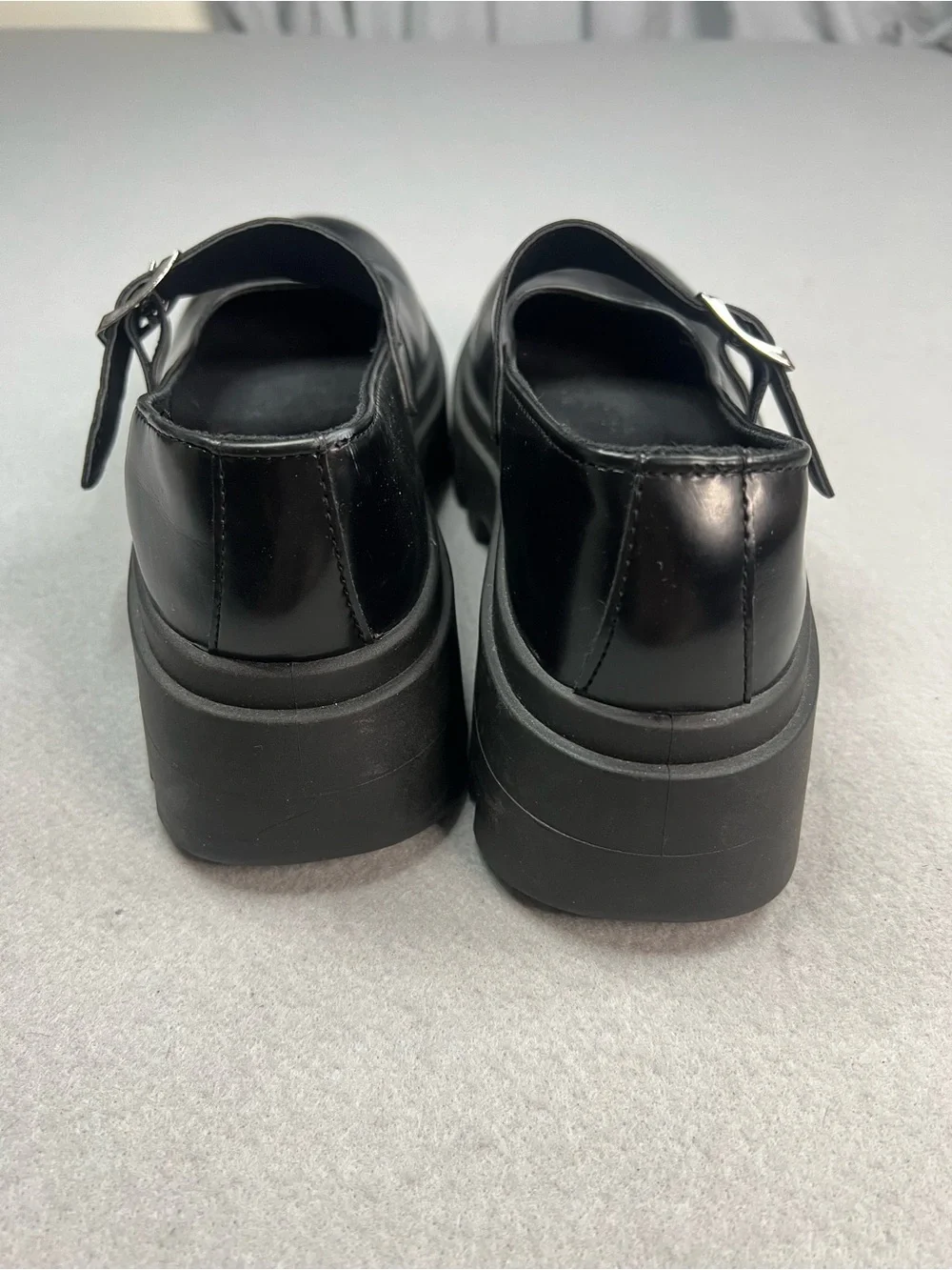 ASOS DESIGN Matchstick chunky mary jane flat shoes in black size 6